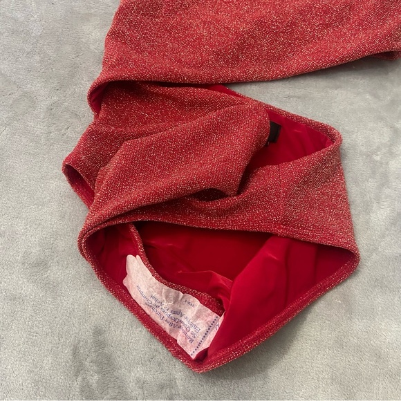 New! Beach Riot Red Metallic Celine One Shoulder One Piece Swimsuit 27916 - Picture 7 of 9